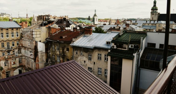 cathedral surrounded by houses during daytime